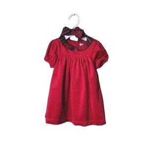 Max Studio Dress Baby 3 To 6 Months Christmas Headband Velvet Celebration